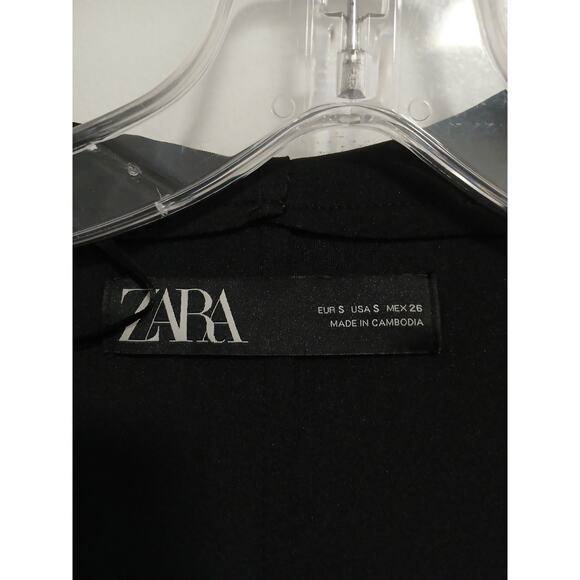 Zara Black Hooded Coat Brand New NWOT - Picture 11 of 16